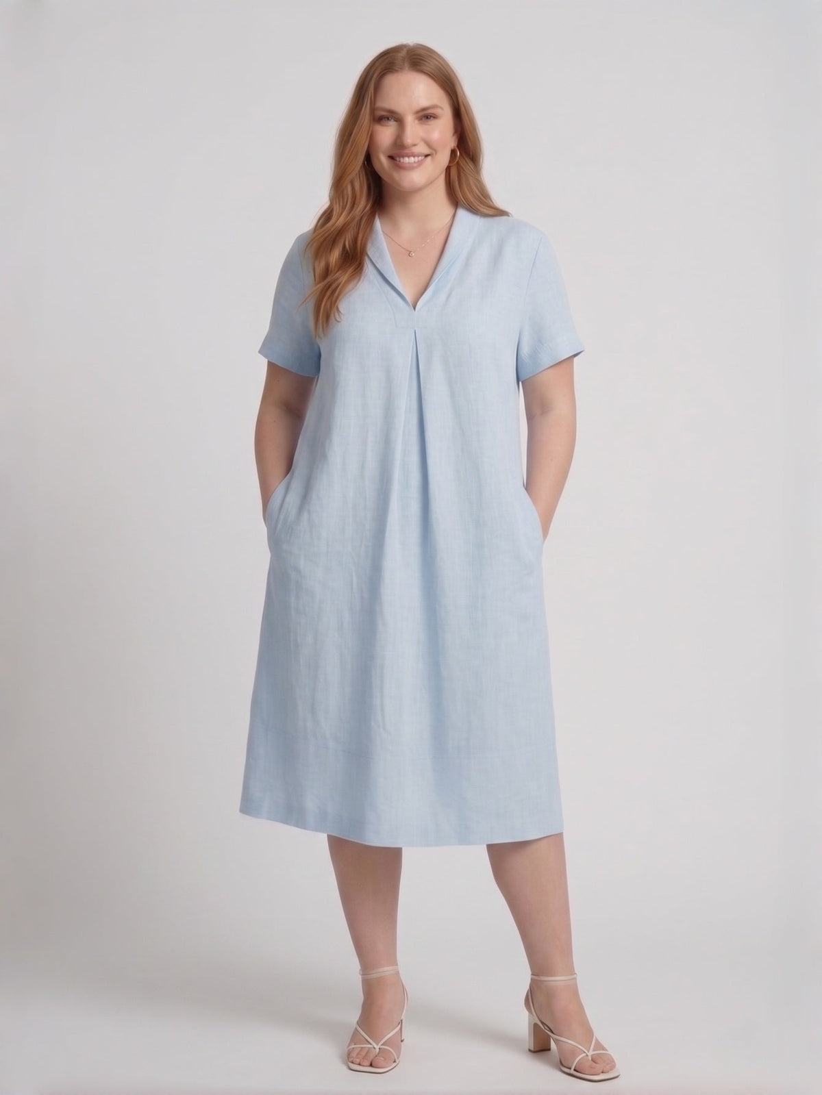 Larui Plus Size Women's Short Sleeves Dress