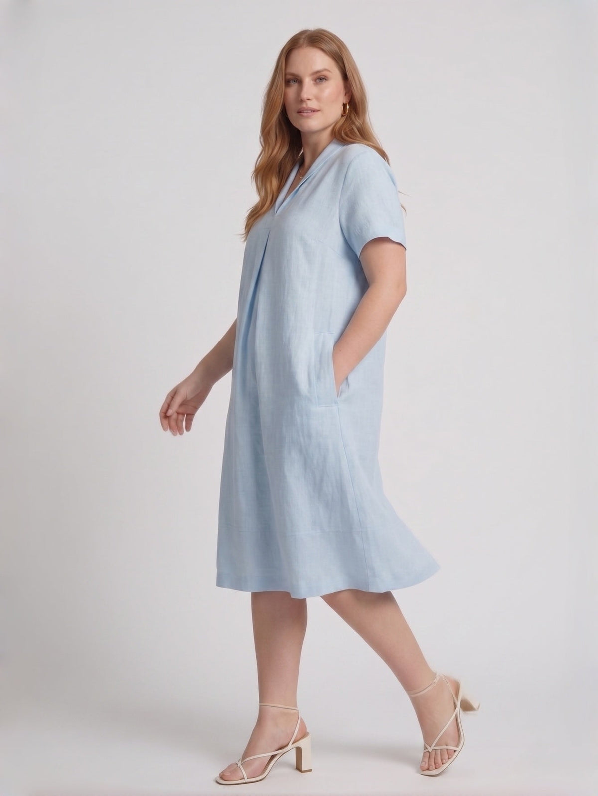 Larui Plus Size Women's Short Sleeves Dress