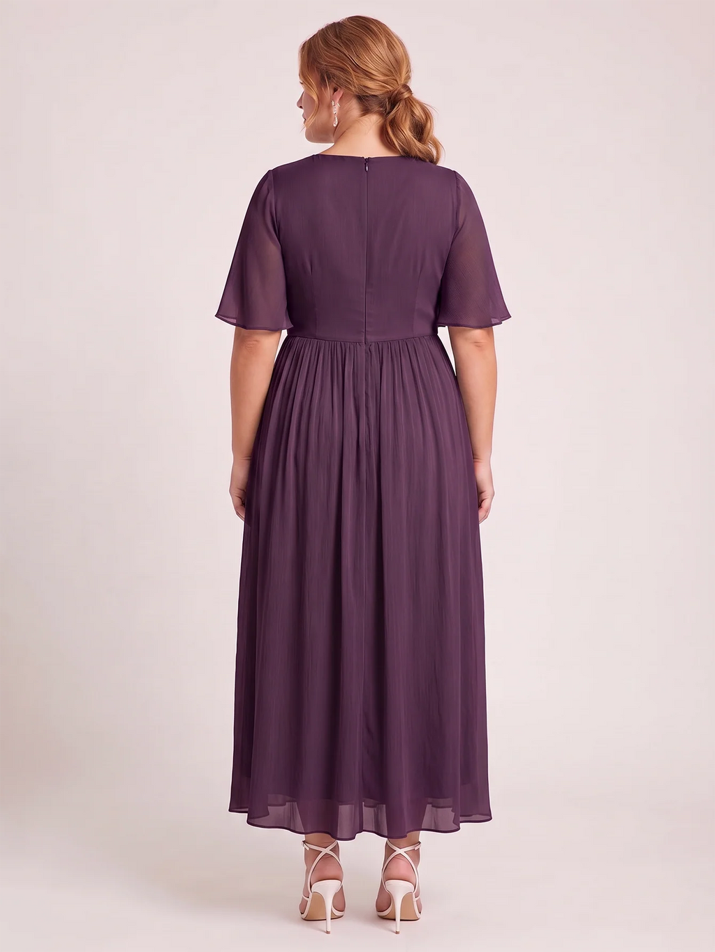 Larui Plus Size Women's Chiffon Dress