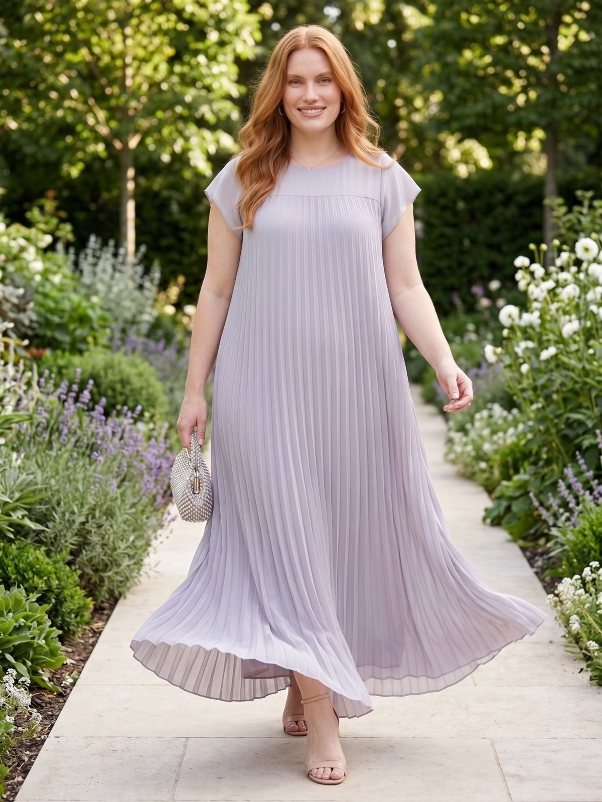 Larui Plus Size Women's Short Sleeves Dress
