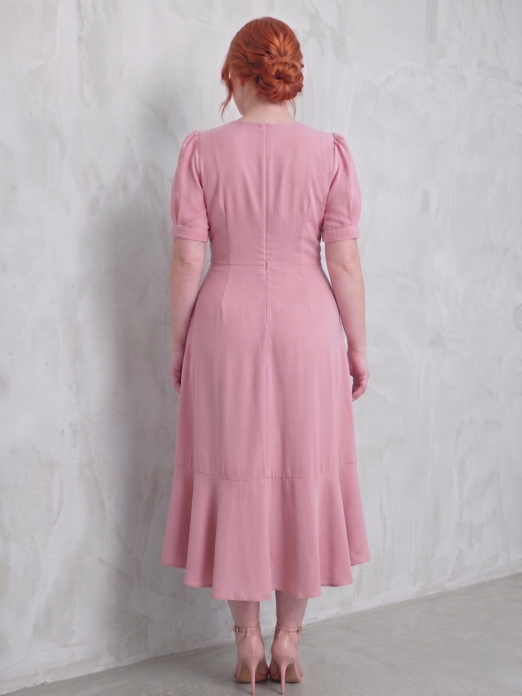 Larui Plus-Size Women's French Romantic One-Piece Wrap Dress