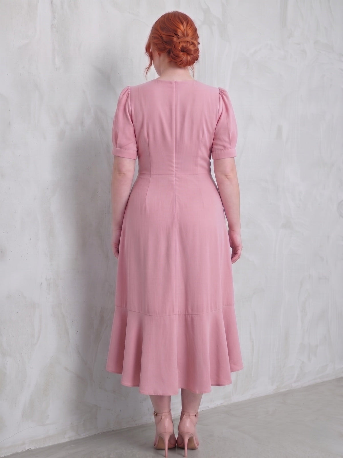 Larui Plus-Size Women's French Romantic One-Piece Wrap Dress