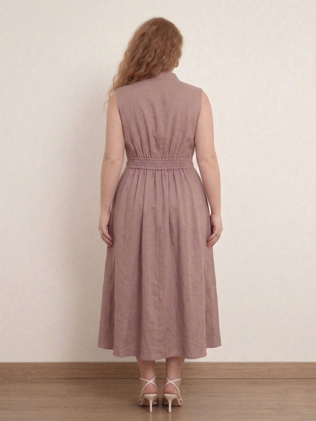 Larui Plus Size Women's Linen Dress