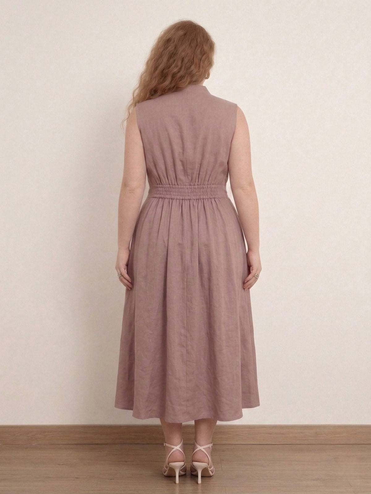 Larui Plus Size Women's Linen Dress