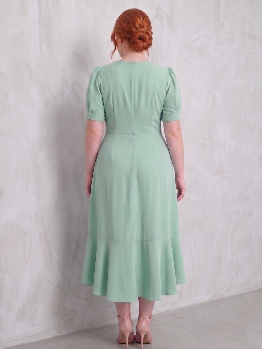 Larui Plus-Size Women's French Romantic One-Piece Wrap Dress
