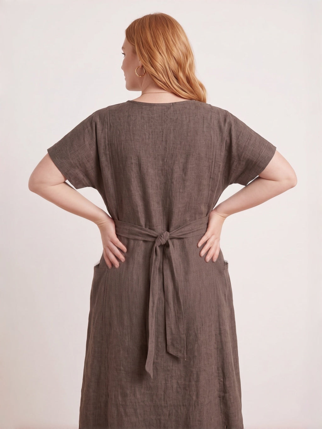 Larui Plus Size Women's Short Sleeves Dress