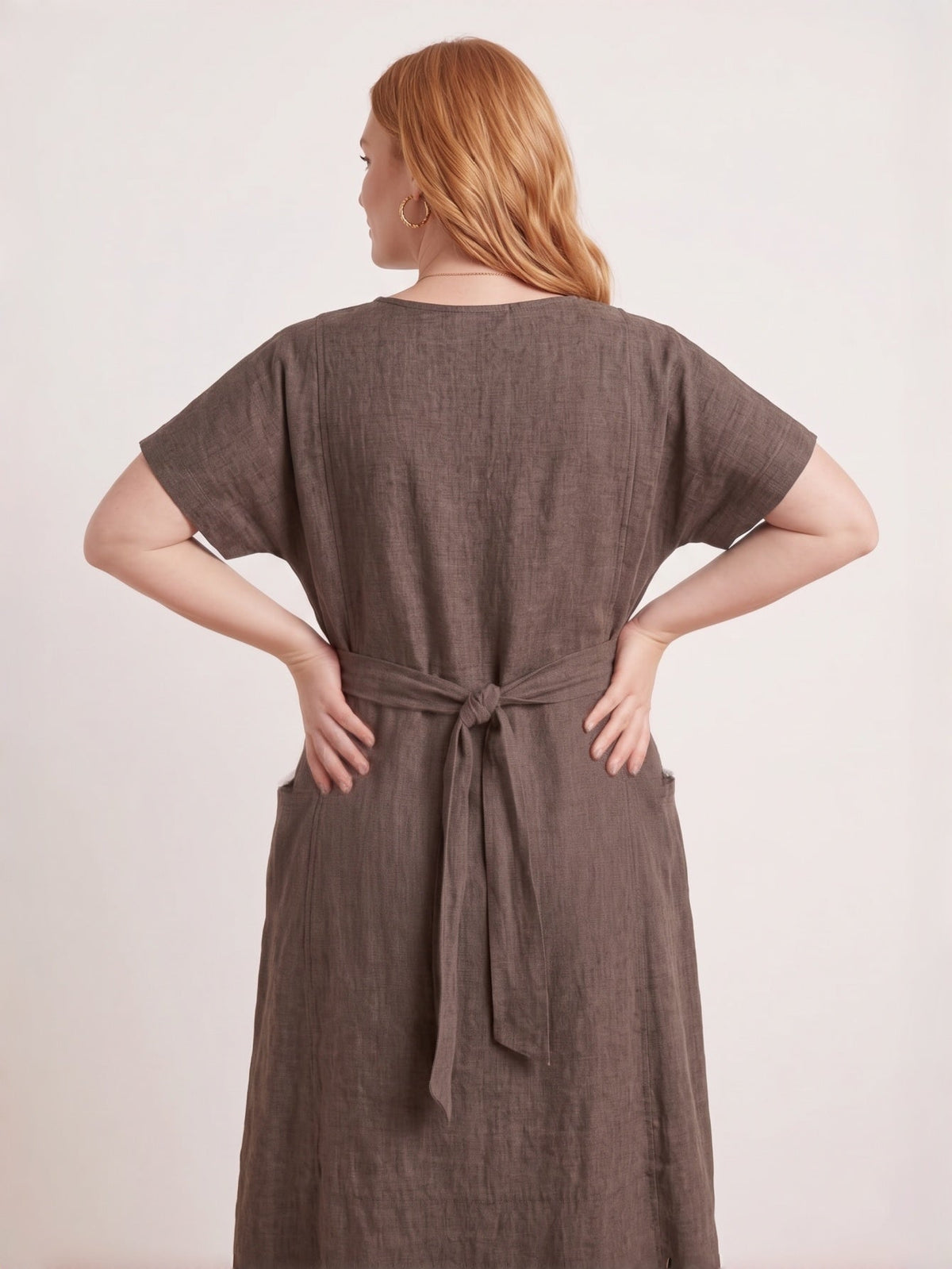 Larui Plus Size Women's Short Sleeves Dress