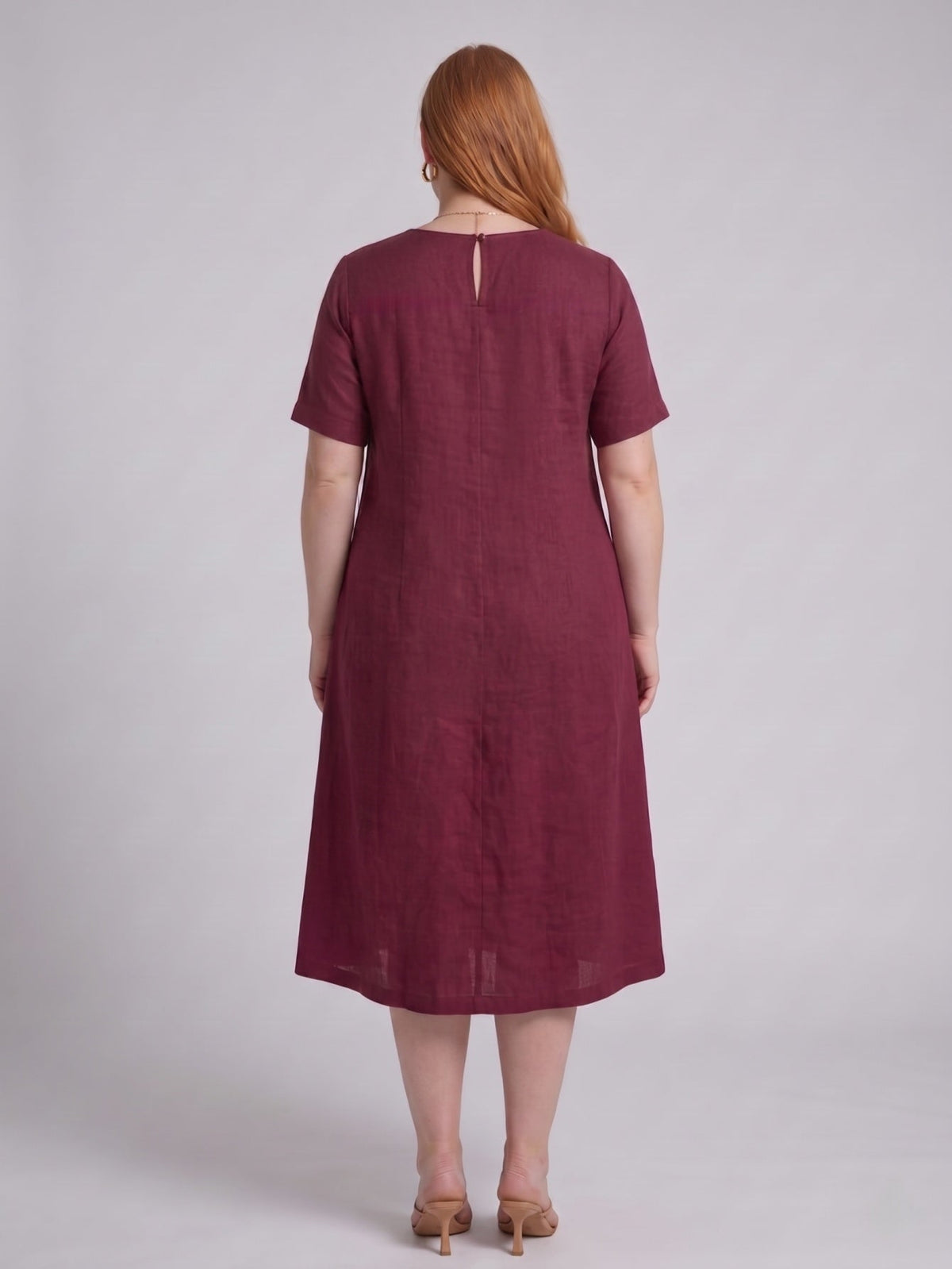 Larui Plus Size Women's Short Sleeves Dress