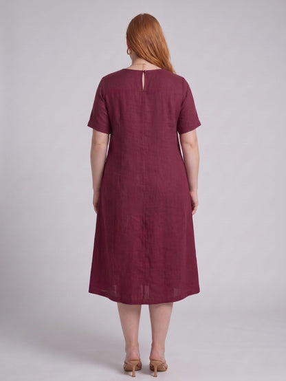 Larui Plus Size Women's Short Sleeves Dress