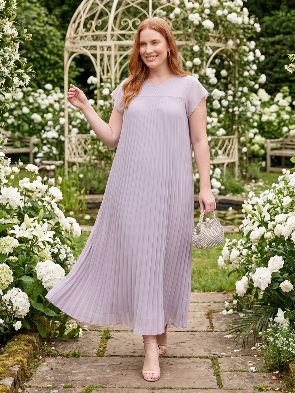 Larui Plus Size Women's Short Sleeves Dress