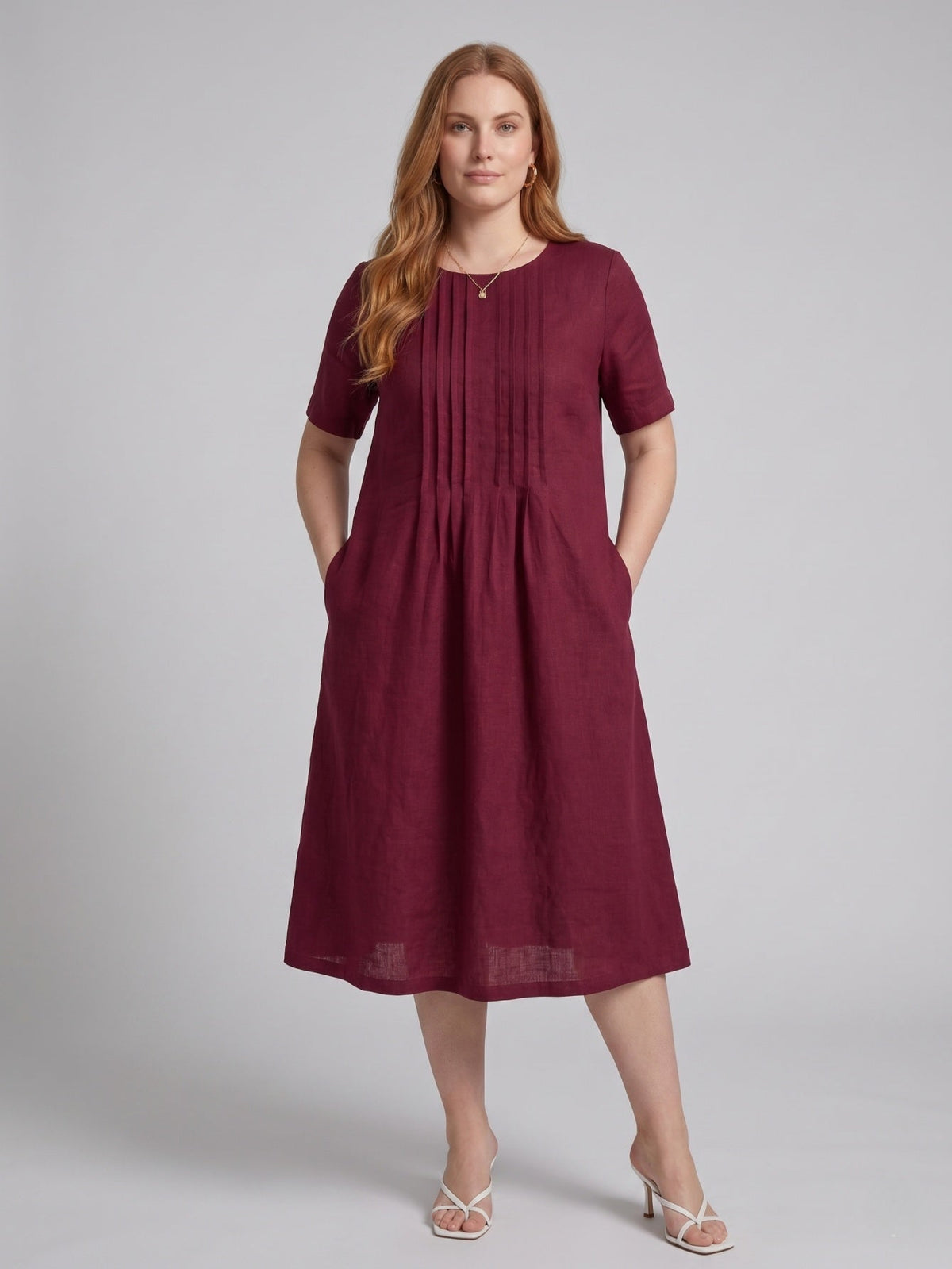 Larui Plus Size Women's Short Sleeves Dress