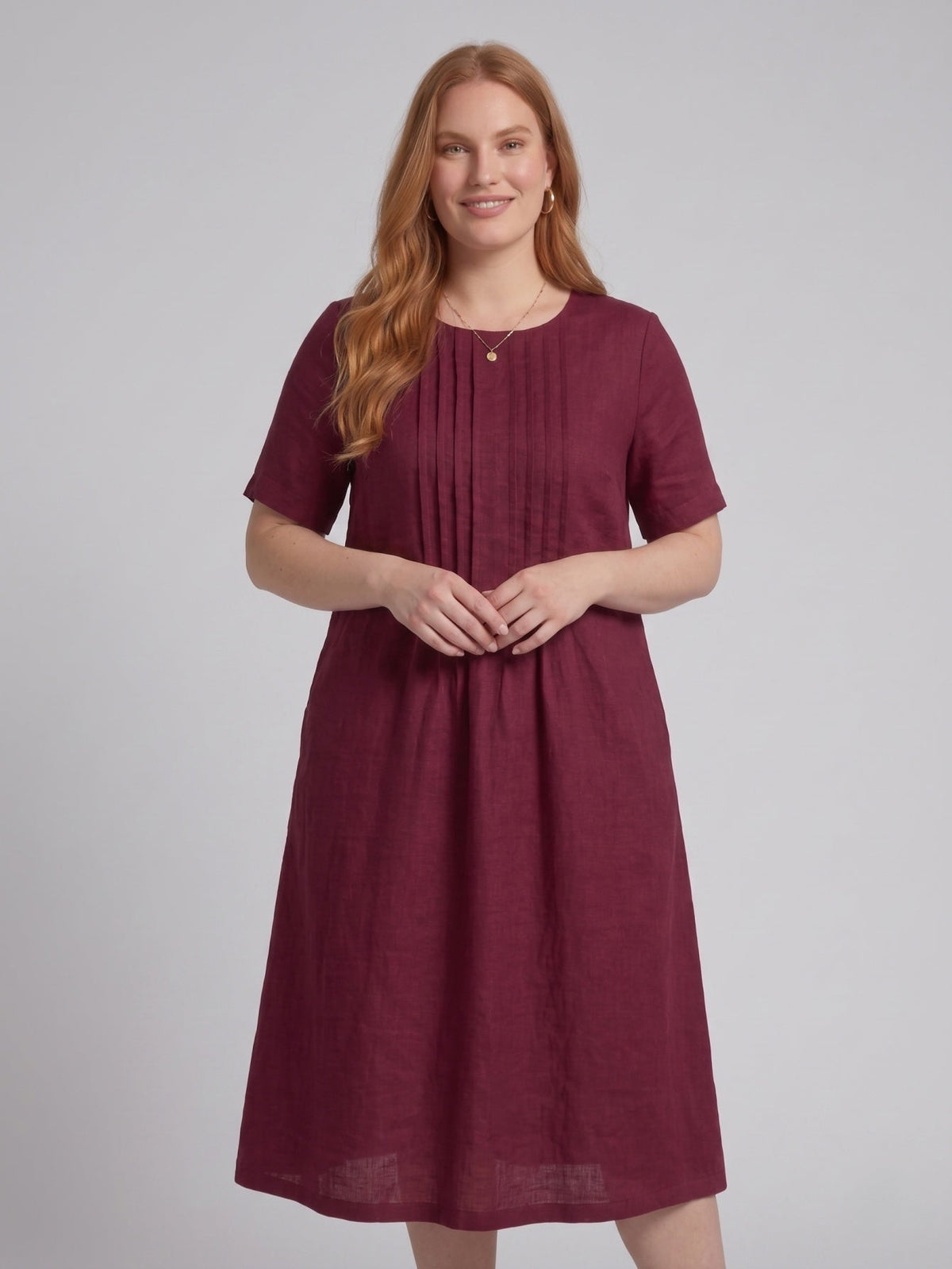 Larui Plus Size Women's Short Sleeves Dress