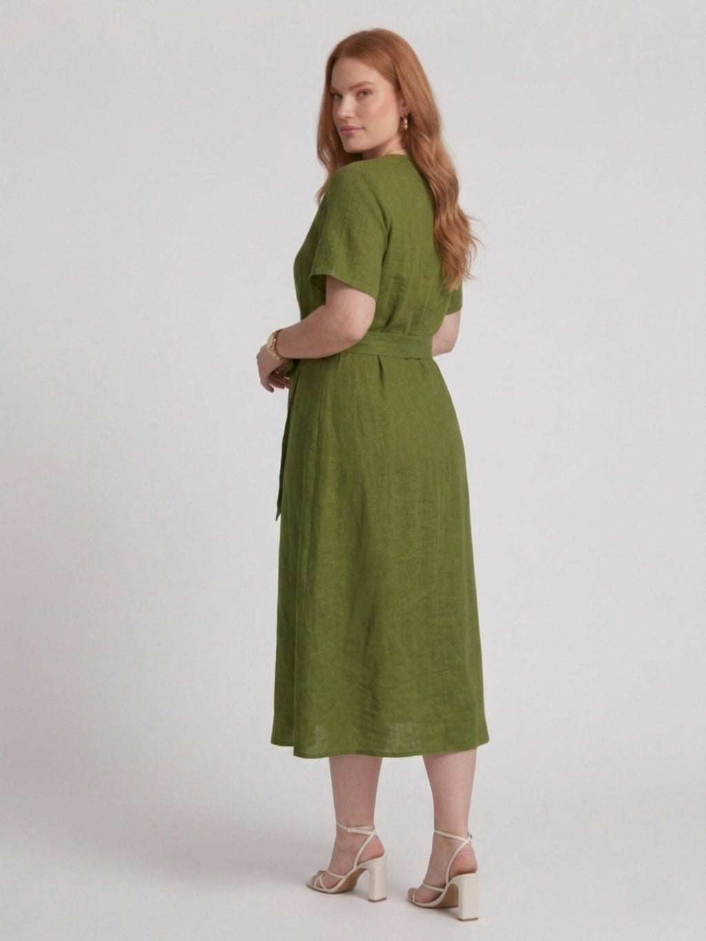Larui Plus Size Women's Short Sleeves Dress