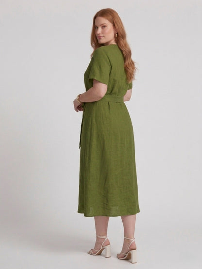 Larui Plus Size Women's Short Sleeves Dress