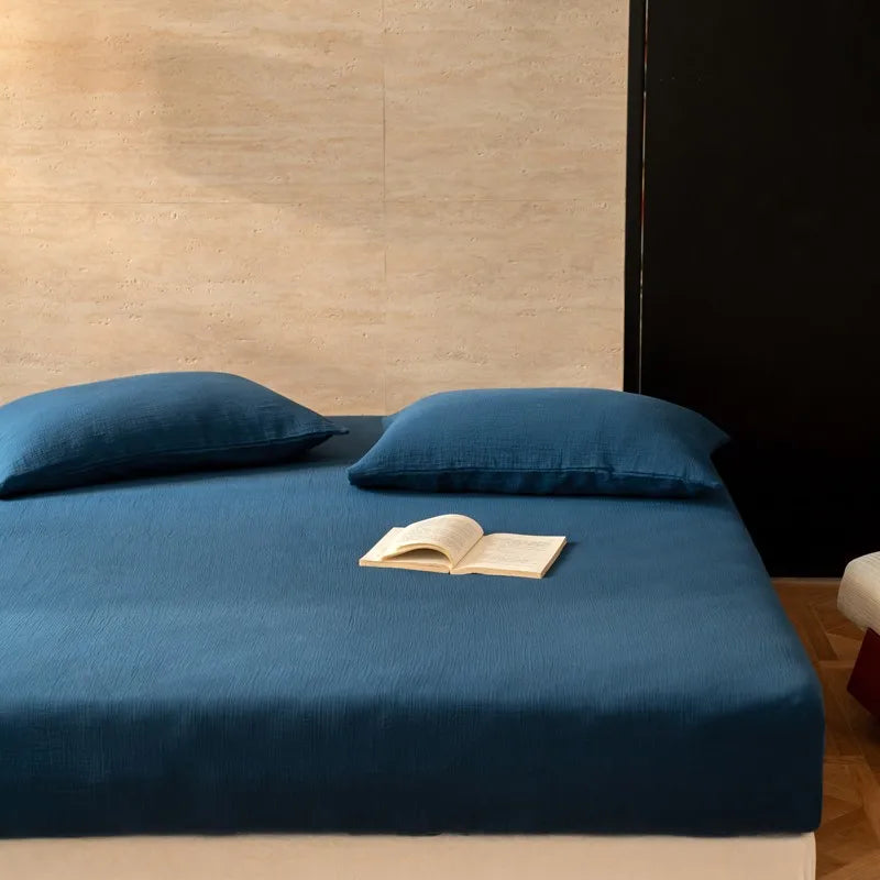 Grand Azure Linen Bedding Set