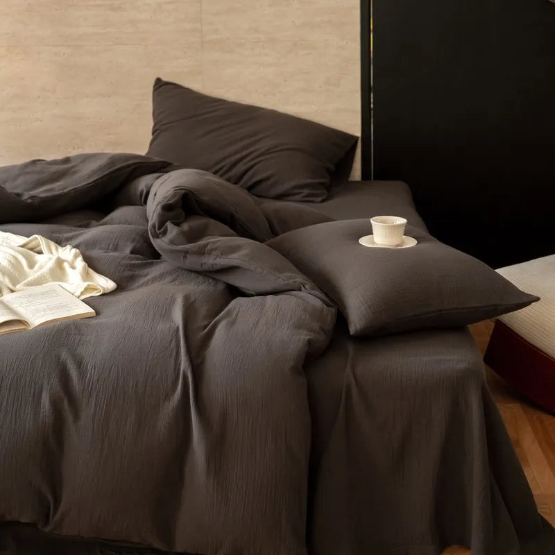 Grand Slate Linen Bedding Set