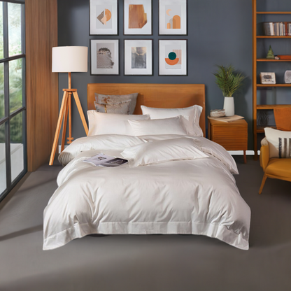 Regal White Egyptian Cotton Bedding Set