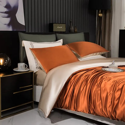 Sunset Glow Mulberry Silk Bedding Set