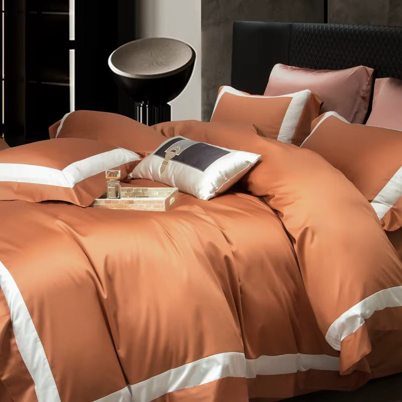 Terracotta Elegance Egyptian Cotton Bedding Set