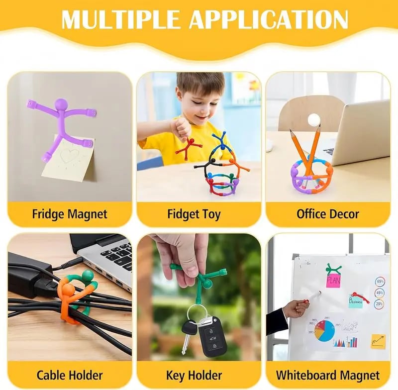 Magnetic Fidget Toys  Bright Solid Colors BPA-Free Sensory Building Fridge Kids Toys, Anxiety Fidgets, Relaxation, Mini Gifts, Sensory Products, Birthday Party Favors