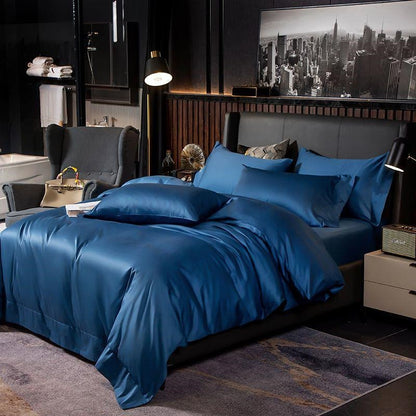 Imperial Blue Egyptian Cotton Bedding Set