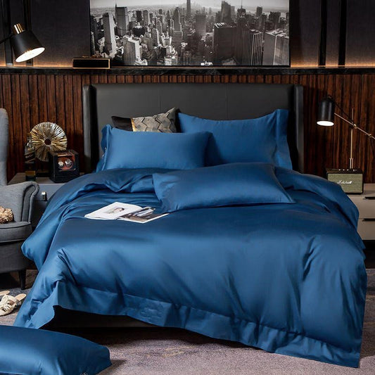 Imperial Blue Egyptian Cotton Bedding Set