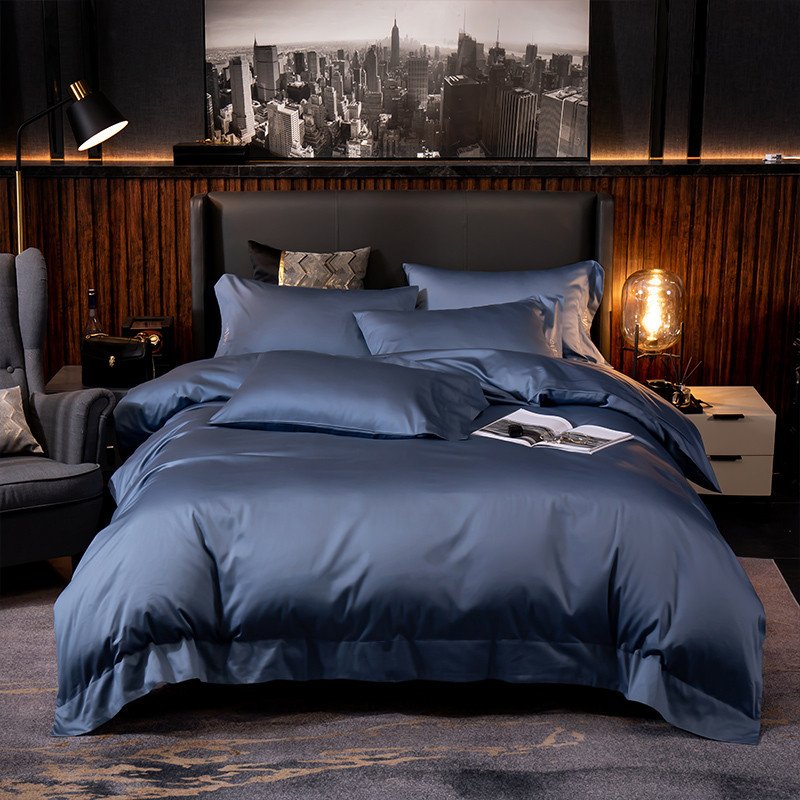 Baron Blue Egyptian Cotton Bedding Set