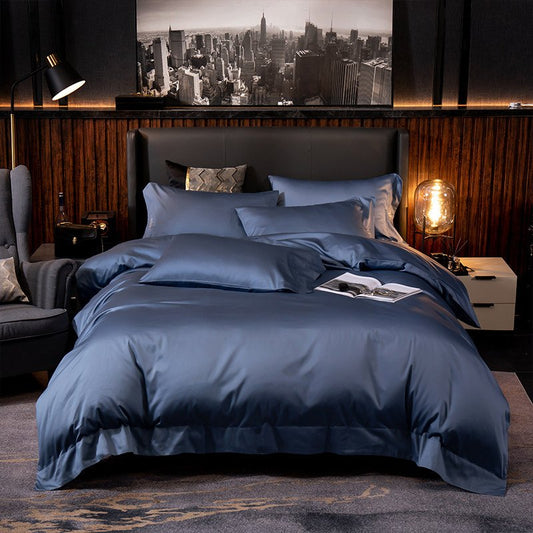 Baron Blue Egyptian Cotton Bedding Set