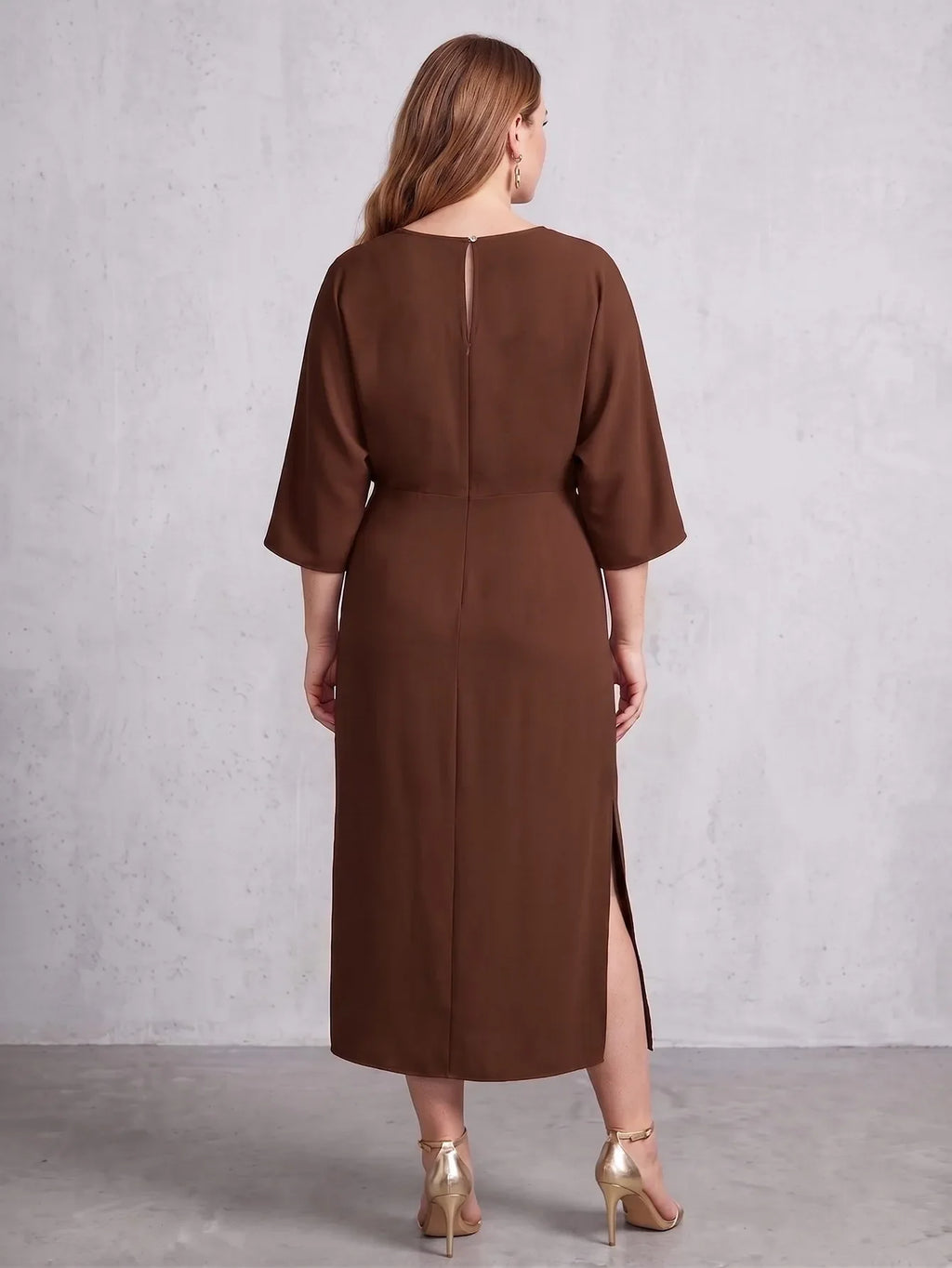 Larui Plus Size Women's Linen Pocket Dress