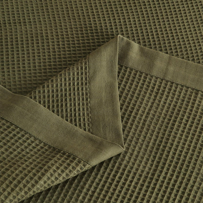 100% Cotton Small Waffle Weave Blanket - Hazel Collection
